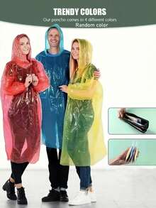 1-20件装一次性加厚雨衣，带防风帽，便携式防水雨披，适合旅行和户外活动 - 透明一次性旅行用品，旅行酒店必备，户外必备，房间用品，沙滩旅行迷你装，生理期一次性用品，浴室配件，保暖，闺蜜节，小狗，嘉年华，春夏精选，伴娘礼物，房间，卧室装饰，海滩，旅行，男士，女士，度假 - 黑色 - 查看 3