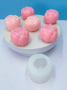 1 buc. Lumânare/mutătură din silicon în formă de trandafir pentru decorare