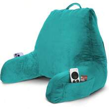 Nestl Almohada de Lectura Almohada para Cama Estándar, Almohada de Espalda para Sentarse en la Cama, Almohada Silla de Foam Triturado y Almohadas para Descanso en Cama, Gris Carbón UWAV - Verde Botella - Ver 14