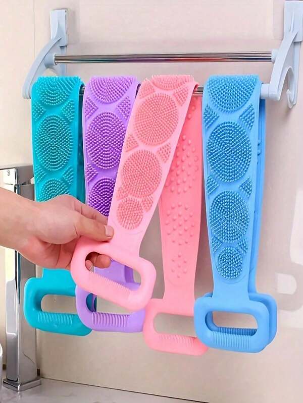 Soft Silicone Back Scrubber Loofahs, For Daily Body Exfoliation And Massage - Ideal For Shower And Bathroom Use - Unisex