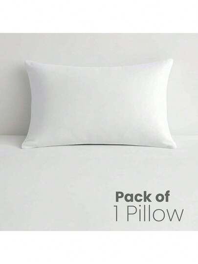 2pcs/Set Solid Color Pillow (With Pillow Filler), Soft & Skin-Friendly, Suitable For Bedroom Home Use