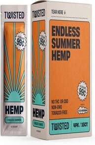 Twisted Hemp Wraps Natural Cigarette Rolling Papers Display | 4 Wraps Per Sleeve | Pack Of 15 | 60 Wraps Total - ColorD - 查看 1