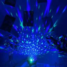 1pc USB Powered Black Atomic Bomb Star & Moon Creative Starry Sky Projection Lamp, Room Decor Projection Light, Dynamic Star & Moon Universe, Suitable For Bedroom, Living Room, KTV, Office, Bar, LED Projection Lamp, Also A Great Gift