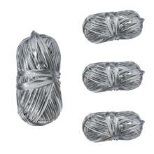 4pcs DIY Faux Leather Fabric Strips, Suitable For Crochet And Knitting - Total Weight 14.1 Oz (Approx. 390g/3.53oz), Length 36 Yards, Ideal For Making Bags, Blankets, Pillows And Rugs - Unique Metallic Colors, Polyester - Multicolor - View 30