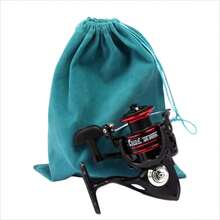 Accesorios de aparejos de pesca, bolsa de almacenamiento de ruedas, bolsa de carretes de pesca, bolsa protectora de carrete con cordón portátil - A-Medio - Ver 8
