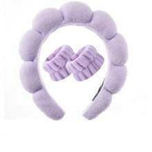 1/3 Pcs Spa Headband For Washing Face With Wristband Set, Microfiber Skincare Makeup Headbands For Women, Soft Elastic Head Wrap For Facial Care, Bubble Make Up Headbands, Perfect For Daily Skincare Routine, Spa Day At Home, Ideal For Teen Girls, Women, Yoga Enthusiasts, Great Gift For Valentine's Day, Christmas, Birthday