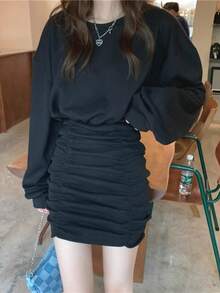 Women Mini Dresses - 黑色 - 查看 4
