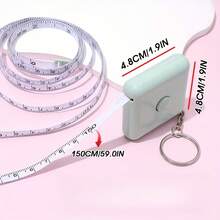 1/3 件 59.06 英寸迷你卷尺身体卷尺，缝纫裁缝布针织家居工艺测量，可伸缩双刻度，颜色随机