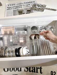 1 zestaw 12/7/6/4 szt., pudełko do przechowywania kosmetyków na blacie stołu, przezroczyste pudełko do przechowywania na toaletkę, odpowiednie do przechowywania kosmetyków, biżuterii, różnych drobnych przedmiotów