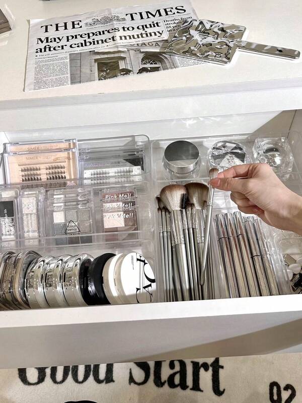 1 Set Of 12/7/6/4pcs , Tabletop Cosmetic Storage Box, Transparent Dressing Table Storage Box, Suitable For Storing Cosmetics, Jewelry, Various Small Items