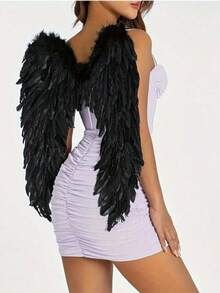 1. 性感露背设计，天使翅膀服装。人造羽毛翅膀，适合节日和派对道具、节日服装，轻盈可爱，时尚羽毛设计，耐用材质，服装翅膀，派对配饰，节日歌手，角色扮演爱好者，半豪华活动准备，服装翅膀饰有丝带蝴蝶结。 - 彩色 - 查看 10