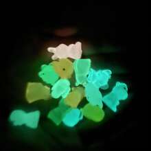 50个迷你夜光动物摆件，惊喜独立包装，ABS材质发光动物和蘑菇雕像，适用于水族箱、玩具屋、仙女花园装饰、家居装饰、神秘礼品袋、派对小礼物