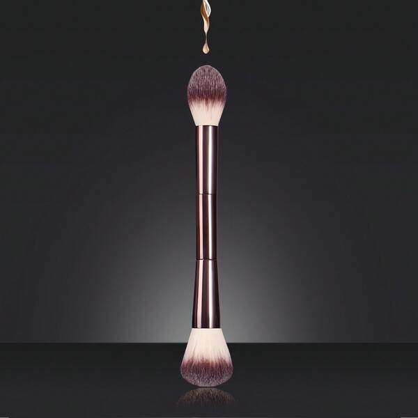 1 Set Dual-Ended Makeup Brushes With Storage Box, Nylon Bristles, Metal Handles, Including Foundation, Powder And Blush Brushes, Suitable For Beginners, Great Gift For Family And Friends