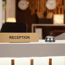 PATIKIL Call Bell, 2.83 Inch Small Desk Service Ring Bell Buzzers For Front Desk Retion Counter Dinner Bar Hotel Classroom Game, Yellow Green, 1 Pack