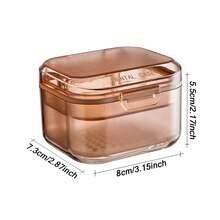 1 件牙齿保持器盒、假牙清洁盒、便携式多层隐形牙套储存容器 - 彩色 - 查看 4