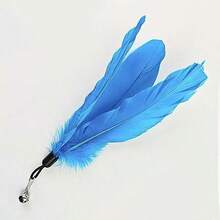 1pc/2pcs/5pcs Artificial Cat Feather Toys, Cute Cat Teaser Toys, Random Colors, With Bells, Feather Replacement Heads, Suitable For All Cats - Multicolor - View 4