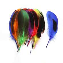 100pcs High Quality Colorful Duck Feathers Handmade Jewelry Accessories Feather Dream Catcher Materials - Red - View 3