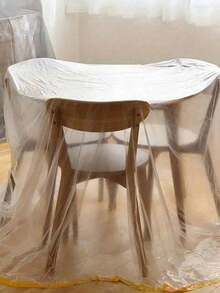 20-Metre Multi-Purpose Adhesive Tape Dust Cover, Autumn And Winter Windproof, Dustproof And Insect-Proof – Provides Waterproof Protection For Furniture During Renovation And Cleaning – Odourless Transparent Polyethylene Film. - Multicolor - View 6