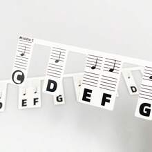 1pc Piano Notes Guide For Beginners, Easy To Install & Remove Piano Keyboard Note Labels, Thick Paper For 61/88 Keys Full Size, Removable With No Stickers Needed, New 2026 Gift For Boys, Girls, Birthday, Christmas - Multicolor - View 8