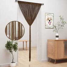Door String Curtains Fringe Door Curtains For Doorways Window Room Dration Living Room Divider(39"X110", Coffee),21763583 - Cà phê nâu - Xem 2