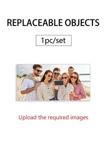 1pc Customized Large Unframed Canvas Photo Poster, Personalize With Your Own Photo, Ideal For Wedding, Party, Birthday, Anniversary Decoration, Custom Photo Gift, Party Decor, Easy To Hang, Great Room Decor - Multicolor - View 6