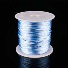 Sârmă decorativă din nailon satinat 50 m/1,5 mm - bijuterii cu împletituri, realizare de coliere DIY, brățări, decorative - sfoară moale, durabilă și versatilă