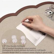 1 件大型云朵装饰板、多用途照片展示板、办公室和家庭毛毡备忘板、无钻孔展示板背景、多功能备忘板适用于家庭、书房、办公室、情人节装饰、圣诞节和新年装饰、照片展示、备忘 - 多色-雲朵 - 查看 7