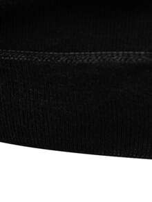 男士纯色基本款休闲保暖内衬高领针织毛衣，简约日常穿着，适合作为男士/丈夫的礼物，秋冬季 - 黑色 - 查看 8