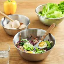 Coladores de Cocina, Colador de Acero Inoxidable, Coladores de Acero Inoxidable with Resting Feet, Colador De Metal Colador, Colador Para Lavar Frutas 2 piezas (silver, 9.4 Pulgada) - Plateado - Ver 7