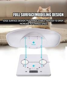 [Bestseller]1PC 10kg Easy-To-Clean ABS Material Small Pet Scale, Precise To 1g, LED Screen Digital Display Electronic Scale, Separate Design, Small In Size, Convenient For Storage, Supports Multiple Units Of G, Ml, Oz, Lb:Oz For Quick Switching, One-Click Weight Removal, Suitable For Weighing Various Items And Small Animals (Battery Not Included) - White - View 5