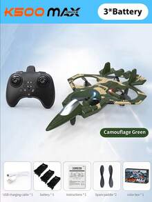 4DRC K500泡沫遥控飞机玩具，具备360°翻滚和悬停功能 | 定高飞行 | 适合初学者，带LED灯 | USB充电遥控飞机，是男孩生日/圣诞节/万圣节的完美礼物