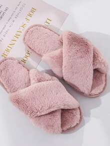 Personalized Fluffy Slippers/Fluffy Cross Slippers/Fluffy Slippers/Bridesmaid Gift/Custom Bride Slippers/Bride To Be Gift/Bachelorette Party