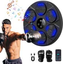 Máquina de Boxeo con Música Bluetooth Inteligente, Velocidad y Volumen de Práctica Ajustables, Máquina de Boxeo de Pared con Guantes de Boxeo - 1 - Ver 4