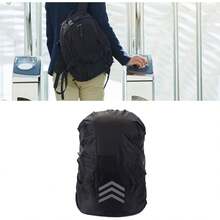 VINGVO Funda Impermeable para Mochila, Impermeable, Ligera, Color Negro, Fácil de Guardar para Viajar (XL (para 60-70L) - 1 - Ver 2