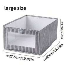 Faltbare Stoffaufbewahrungsbox mit Frontplatte und Klapplid - Robuste Vliesstoff-Schubladenorganizer, geeignet für Kleidung, Spielzeug, Bücher, Räume - Tragbar - Faltbare Aufbewahrungsbox, Aufbewahrungsbox, Schrank-Organisation und Aufbewahrung, Kleidungsaufbewahrung, Aufbewahrungsbox, Spielzimmer-Aufbewahrung, Waschküchen-Organisation und Aufbewahrung