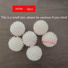 6个可重复使用的洗衣球 - 清洁洗衣球，防止滚筒式烘干机衣物缠绕，衣物柔顺球，防打结清洁球