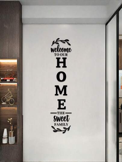 1PC Mirror-Like Wall Decor With Your Text, Modern Home Decoration, Multiple Sizes - Unique Gift For Birthday, Anniversary, Housewarming - Easy To Apply Wall Stickers, Wall Decorations For Home, Contemporary Design, Highquality Stickers, Party Decorations,Wall Decoration Sticker ﻿