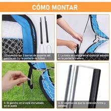 Portería de Fútbol para Niños, Red de Fútbol Portátil con Bolsa de Transporte, Portería de Fútbol Plegable para Jóvenes con Visión, Adecuada para Uso Interior y Exterior, Patio Trasero - Moda - Ver 4