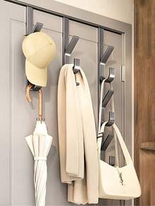 1 Móc Treo Cửa Đa Năng - Thiết kế thẳng, dùng để treo áo khoác, khăn tắm cho cửa phòng tắm, tiết kiệm không gian, không cần khoan, phù hợp cho phòng ngủ, phòng tắm, nhà để xe, phòng giặt, nhà nghỉ, nhà bếp, khách sạn (Giao hàng ngẫu nhiên) - móc dọc - Xem 6