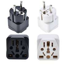 1pc USA To Germany, France Schuko Grounded Universal Travel Power Plug Adapter - Type E/F - CE Certified For Smartphones, Laptops, Tablets Chargers
