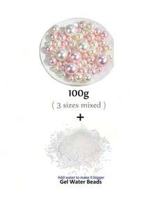 100g Artificial Floating Pearl Filler, For Vase Decor, Floating Candle Decor, Home Center Decor, Suitable For DIY Wedding, Birthday, Theme Party, Halloween Decor And Christmas Center Decor, 10mm, 16mm, 20mm (Including Water Absorbing Gel Beads) Home Decor Room Decor Flower Vase Glass Vase