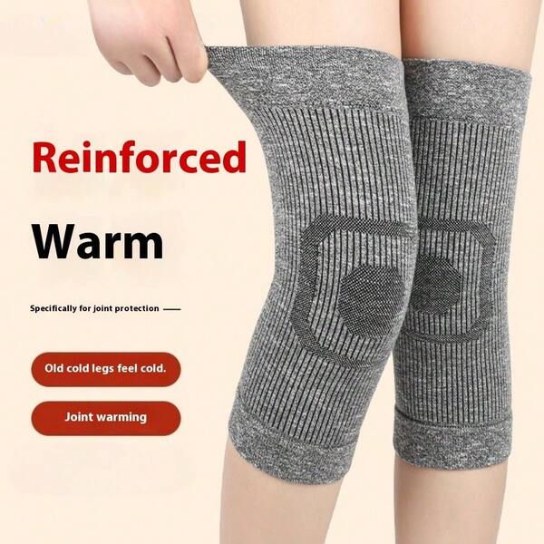 1 Pair Warm Knee Pads, Anti-Slip High Elastic Cotton Knee Support Sleeve For Men & Women, Suitable For Fitness, Cycling, Hiking, Camping, Ping-Pong, Badminton, Tennis