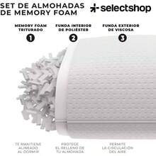 Almohada De Foam Triturado Ultra Suave Cojin Ajustable con Funda Exterior Antibacterial Transpirable Almohada Comoda Confortable Suoper Comoda 45 X 64 HG17C6 - 1 - Ver 3