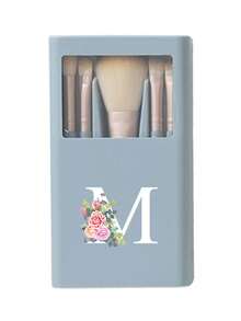 5 Stücke/Set tragbarer Makeup-Pinsel-Set mit Spiegel, Muster mit weißen Gänseblümchen Buchstaben A-Z, verpacktes Makeup-Pinsel-Set, multifunktionaler Makeup-Pinsel mit Spiegelbox, Mini-Multifunktions-Makeup-Stift, Foundation-Makeup-Pinsel, Lidschatten-Pinsel, Grundlagen-Beauty-Tool-Mischpinsel. Der Makeup-Organizer-Ständer enthält Makeup-Pinsel, praktisches Mädchen-Geschenk-Makeup-Tool-Set, ideal als Geschenk, tragbare Reiseutensilien, Reisebedarf, Pinsel-Set, Makeup-Pinsel-Set, Makeup-Set komplett, Makeup-Pinsel-Set, komplettes Makeup-Set, Pinsel-Set, Makeup-Pinsel-Set, Makeup-Geschenkset, Set