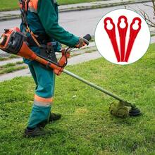 5/10/20pcs Plastic Lawn Mower Blades, Garden Grass Trimmer Plastic Cutting Knives, Sickle-Shaped Grass Cutter Blades - Red - View 6