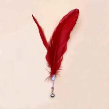 1pc/2pcs/5pcs Artificial Cat Feather Toys, Cute Cat Teaser Toys, Random Colors, With Bells, Feather Replacement Heads, Suitable For All Cats - Multicolor - View 5