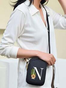 Ví cầm tay mini in chữ cái hoa cúc A-Z, túi đeo vai nhỏ hai khóa kéo với dây đeo điều chỉnh được, thích hợp đựng điện thoại, túi đeo tay, ví đựng tiền xu, ví đựng tiền mặt, ví dọc nhiều khóa kéo, lý tưởng cho chạy bộ, leo núi, du lịch, mua sắm, đạp xe và các hoạt động thể thao ngoài trời. Cũng là một món quà tuyệt vời cho Halloween, Giáng sinh và Lễ Tạ ơn. - Nhiều màu - Xem 4