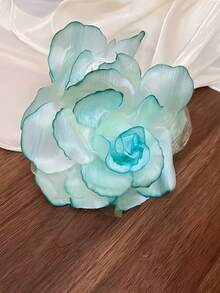 1 pieza Pinza para el cabello con flor de rosa, accesorio para el cabello con estilo bohemio y vibra relajada, pinza de cabello elegante para mujeres, accesorio de cabello para uso diario en invierno