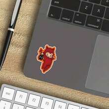 卡通红魔乙烯基贴纸，汽车贴花，适用于笔记本电脑、汽车、头盔、 Kindle、摩托车、水杯、保险杠贴纸等 - Multicolour - 查看 5