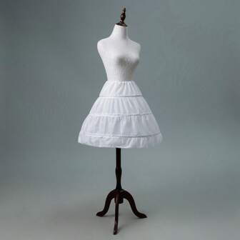 1pc Adjustable Children Flower Girl Dress Crinoline Petticoat Princess Dress Performance Lolita Fishbone Puff Skirt 55CM Slip